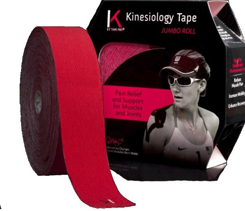 KT Tape 18 Inch Super-Strips - Red - 125' Jumbo Roll of Kinesiology Tape Extra-Long-Strips