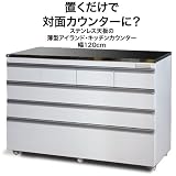 ステンレス天板の頑丈キッチンカウンター 幅120cm [日本製 完成品]