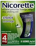 Nicorette OTC Stop Smoking Mini-L ozenge, 4mg-81 ct. (Quantity of 1)