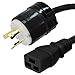 NEMA L6-20P to C19 Power Cord - 25 Foot, 20A/250V, 12/3 AWG - Iron Box Part # IBX-7374-25-C