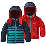 【正規取扱店製品】patagonia パタゴニア ベビーリバーシブルトリブルズフーディ 61160 ピッチストライプ/ネイビーブルー 2T