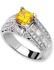 14kw Emma Grace Princess Cultured Diamond Ring