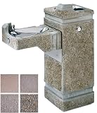 Garden Water Features & Outdoor Fountains item: Haws 3150-DESERTSAND Desert Sand Hi-Lo barrier-free, concrete pedestal drinking fountain with exposed aggregate finish. 3150