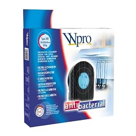 Wpro - DKF42 - Filtre de Hotte � Charbon DKF42 / Type 200 - Diam�tre: 195 x 207 mm - Anti-Bact�rien
