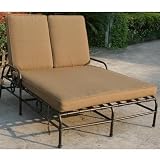 Darlee Malibu Double Cast Aluminum Chaise Lounge With Cushions