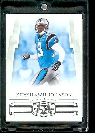 2007 Donruss Threads Football Cards # 7 Keyshawn Johnson - Carolina Panthers