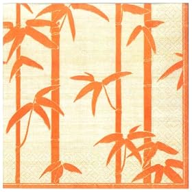 Caspari �y�[�p�[�^�I�� Bamboo SilkCoral L(Lunch)�T�C�Y 10592L