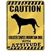 New  Caution : Greater Swiss Mountain Dog With Attitude  Parking Sign Dog