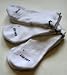 Nike Women's Dri-Fit Cotton Cushioned Low Cut Socks 3 Pair - Shoe Size: 6-10 White-Black Side Swoosh