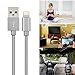 Alanda iPhone Lightning Cable 2pack 10ft Braided Lightning USB Charging Cable with Aluminum Connector for iPhone 7 7 Plus 6s 6s Plus 6 Plus 6 5s 5c 5 iPad Mini and iPod Compatible with iOS-Gray