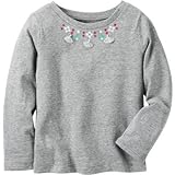 Carter's(カーターズ) ロングスリーブインベリッシュネックレスティ グレー トップス長袖Tシャツ 24ヶ月【並行輸入】