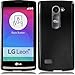 LG Risio H343 (Cricket Wireless) - Black Flexible TPU Slim Fit Gel Cover Case + Atom LED