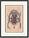 Black Framed/Matted Print 17x23, The Large Intestine