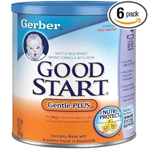 Gerber Good Start Gentle PLUS, Powder, 12-Ounce Cans (Pack of 6)