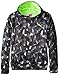 PUMA Big Boys' Performance Printed Hoodie, Black, 10-12 (Medium)