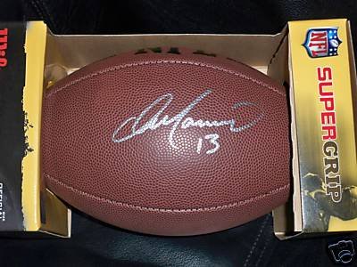 DAN MARINO SIGNED AUTOGRAPHED FOOTBALL MIAMI DOLPHINS W/ HOLOGRAM + COA