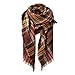 Zando Plaid Blanket Thick Winter Scarf Women Fall Scarfs Tartan Chunky Wrap Oversized Wrap Shawl Cape Coffee Fashion Scarf