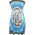 Smocked Satin Scarf Top Mini Dress Junior Plus Size