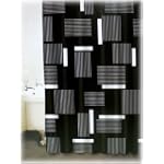 Black and White Stripes Bathroom Bath Shower Curtain