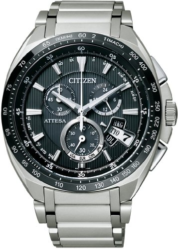 [シチズン]CITIZEN 腕時計 ATTESA アテッサ Eco-Drive エコ・ドライブ 電波時計 ワールドタイム クロノグラフ ジェットセッター ダイレクトフライト 福山雅治着用モデル ATD53-3081 メンズ
