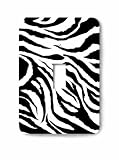 Zebra Print Jagged Decorative Steel Switchplate Cover