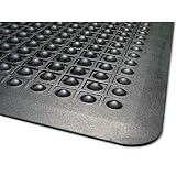 Guardian Products - Guardian - FlexStep Rubber Antifatigue Mat, Polypropylene, 24 x 36, Black - Sold As 1 Each - Helps fight discomfort and fatigue. - Flexible air domes for restorative support. - Low-profile beveled edges reduce the risk of trips and falls.