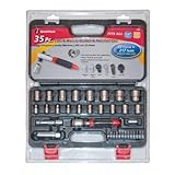 GreatNeck 28042 Spline Socket Set, 1/4-Inch and 3/8-Inch Drive, 35-Piece [並行輸入品]
