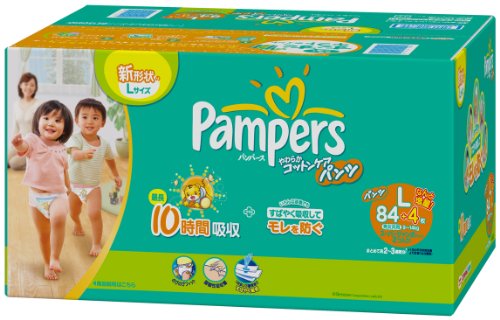 パンパース やわらかコットンケアパンツ クラブパック Lサイズ 88枚 (42+2枚×2パック)