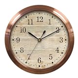 Chaney Instruments 10-Inch Accadia Copper Finish Wall Clock