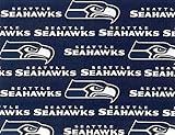 Cotton NFL Seattle Seahawks Football Print Cotton Fabric -By the Yard