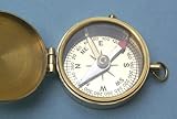 Antique Brass Medium Pocket Compass