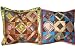 2 Dark Sealbrown Coffe Tribal India Vintage Sari Toss Pillow Cushion Covers