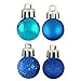 Vickerman 4-Finish Ornament Set, Includes 18 Per Box, 1-Inch, Blue