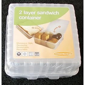 All-in-one Plastic Lunch Container - Sandwich Plus by Anchor Hocking