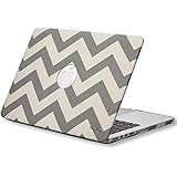 Kuzy - Chevron GRAY Hard Case for MacBook Pro 15.4" with Retina Display Model: A1398 (NEWEST VERSION) Cover Fabric finish - Gray Chevron
