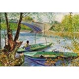 IMAGE OF Vincent Van Gogh Fishing in Spring Art Print Poster - 11x17