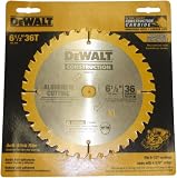 DeWalt DW9152 6-1/2-Inch 36 Tooth Aluminum Cutting Saw Blade with 5/8-Inch Arbor