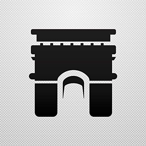Hobby Decal Arc De Triomphe Paris France waterproof Laptop Specialty Black (5 X 4.96 In)