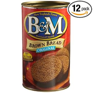 B&M Brown Bread Original, 16 Ounce Cans (Pack of 12) by B&M