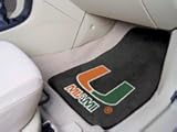 Miami Hurricanes 24 x 18 2 Piece Car Floor Mat Set (Black)