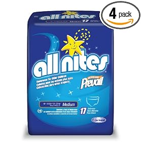 Prevail All Nites Youth Protective Underwear for Older Children, Medium, 17 Underwear (Pack of 4)