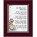 "For My Cousin With Love" Touching 8x10 Poem, Double-matted in Burgundy Over Dark Green And Enhanced With Watercolor Graphics.