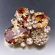 Swarovski Crystal November Birthstone Flower Brooches