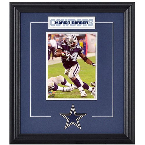 Mounted Memories Dallas Cowboys Marion Barber Framed Photo and Plate