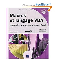 Macros et langage VBA - apprendre � programmer sous Excel