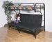 Contemporary Twin/Full Black Metal Bunk Bed