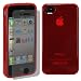 Silicon Bumper Rot f�r Iphone 4 / 4S mit Displayschutzfolie