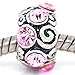 Believe Beads © 1 X Spacer with Purple Stones Charm Bead will fit pandora/troll/Chamilia Style. Slide on slide off