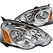 Spec-D Tuning 2LH-RSX02-RS Acura RSX JDM Chrome Diamond Headlights Left+Right