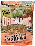 Review Good Sense  / Good Sense Roasted Cashews, Salted, Organic, 6 ounce Bags (Pack of 12)